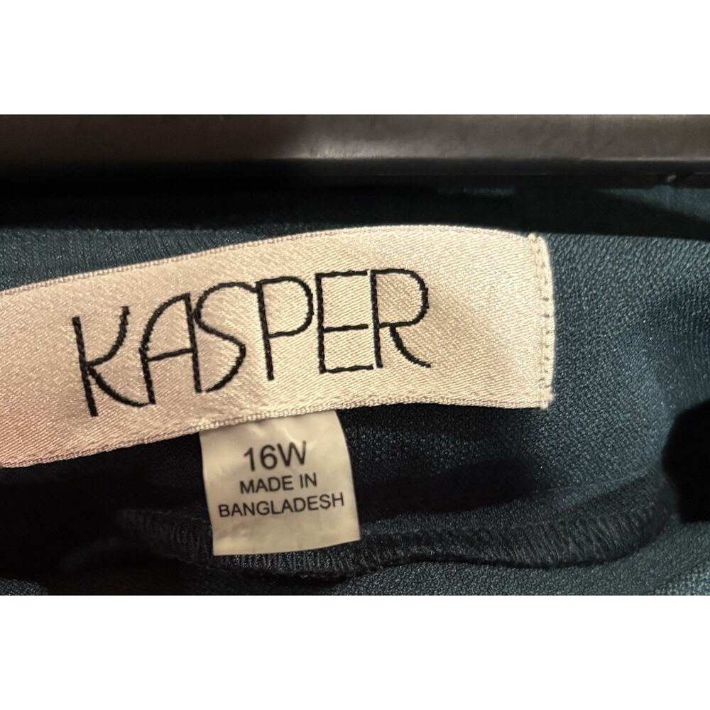 NWT Kasper Women’s Emerald Green Dress Pants Size 16W - Picture 5 of 5